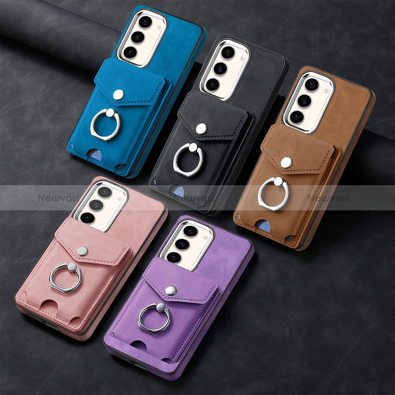 Soft Silicone Gel Leather Snap On Case Cover SD7 for Samsung Galaxy S23 5G