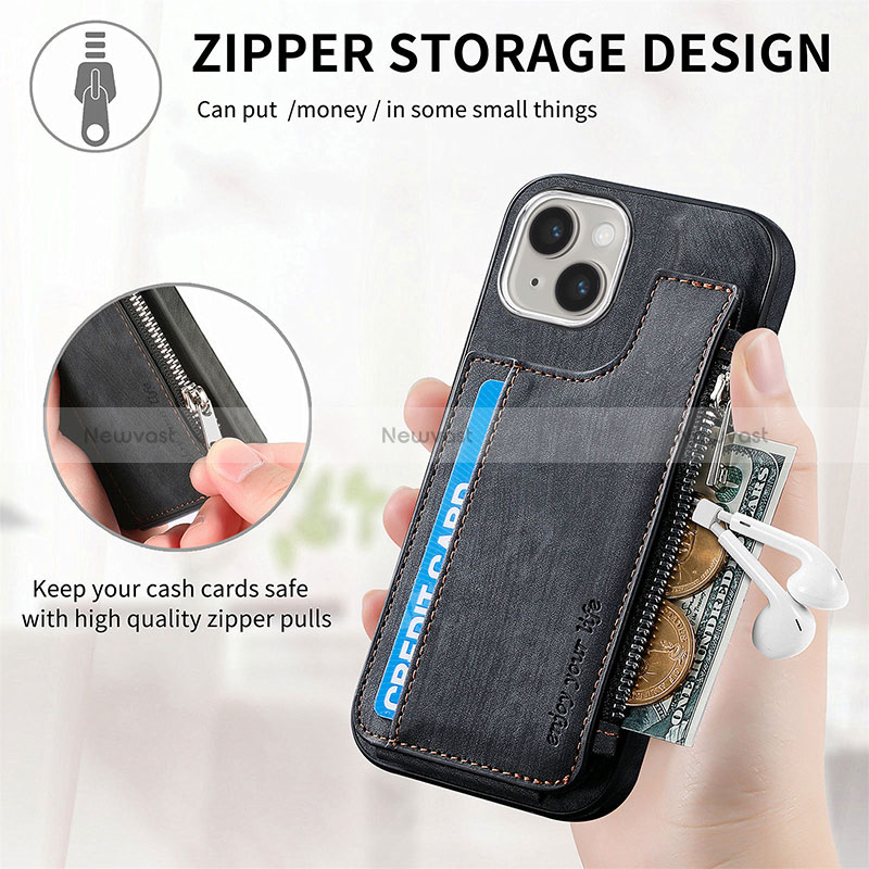 Soft Silicone Gel Leather Snap On Case Cover SD8 for Apple iPhone 14