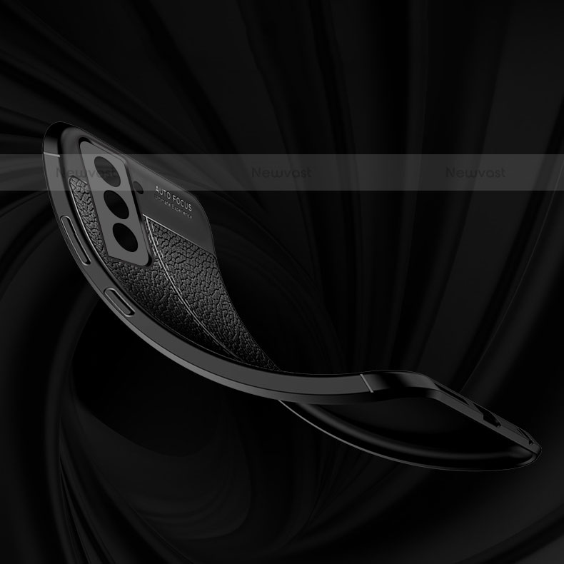 Soft Silicone Gel Leather Snap On Case Cover with Magnetic Finger Ring Stand S02 for Samsung Galaxy S21 Plus 5G