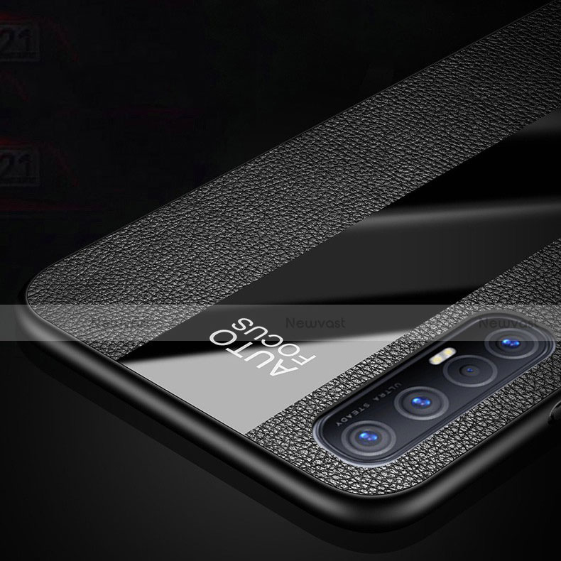 Soft Silicone Gel Leather Snap On Case Cover with Magnetic Finger Ring Stand S03 for Oppo Find X2 Neo