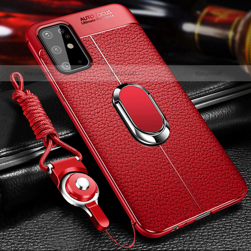 Soft Silicone Gel Leather Snap On Case Cover with Magnetic Finger Ring Stand WL1 for Samsung Galaxy S20 Plus 5G