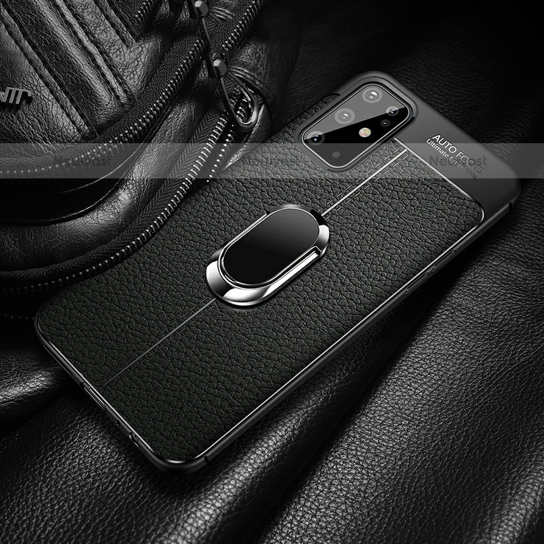 Soft Silicone Gel Leather Snap On Case Cover with Magnetic Finger Ring Stand WL1 for Samsung Galaxy S20 Plus 5G