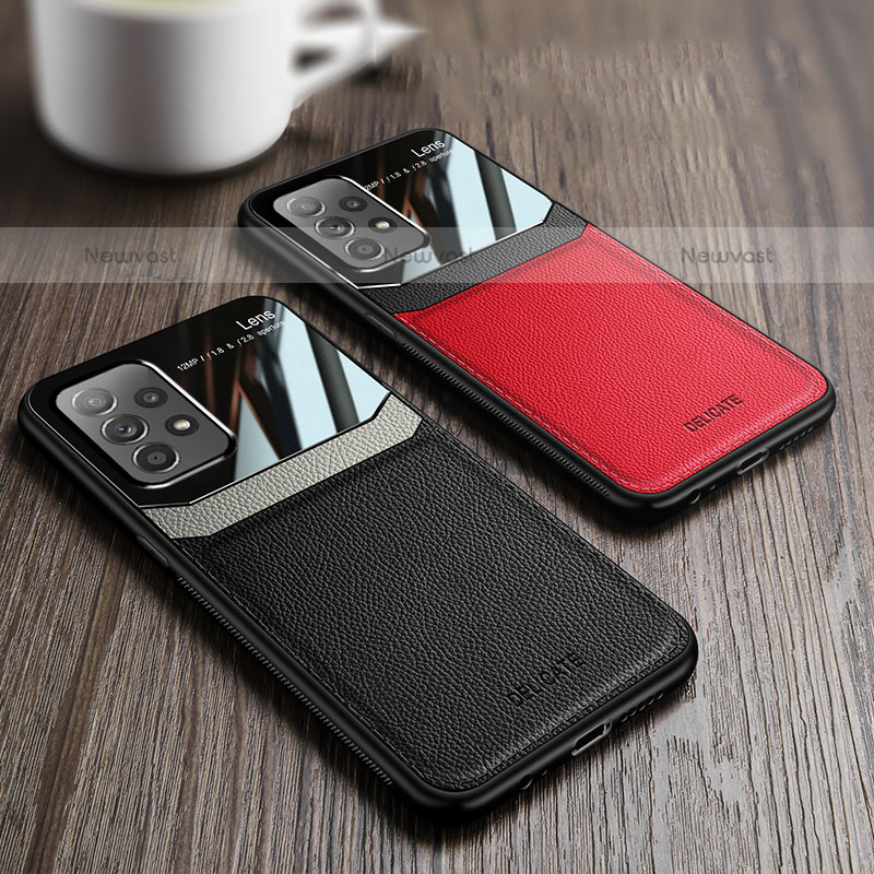 Soft Silicone Gel Leather Snap On Case Cover with Magnetic FL1 for Samsung Galaxy A23 5G