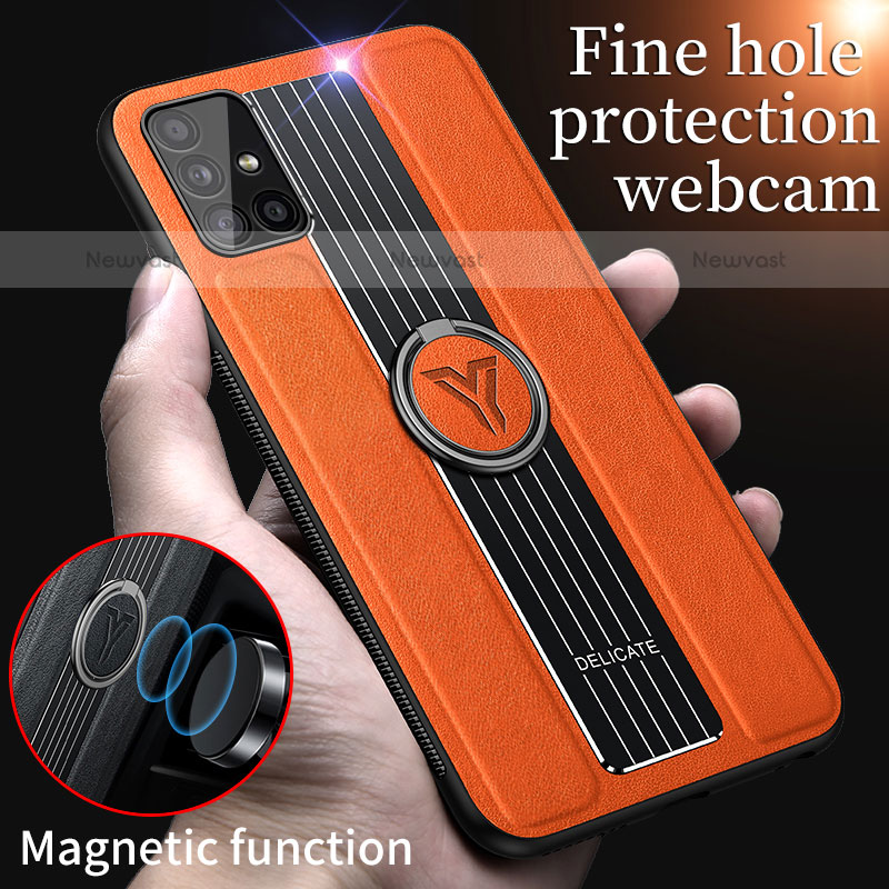 Soft Silicone Gel Leather Snap On Case Cover with Magnetic FL1 for Samsung Galaxy A51 4G