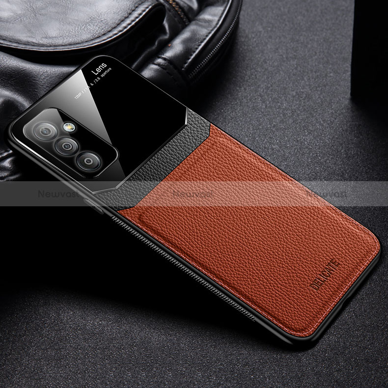 Soft Silicone Gel Leather Snap On Case Cover with Magnetic FL1 for Samsung Galaxy M23 5G