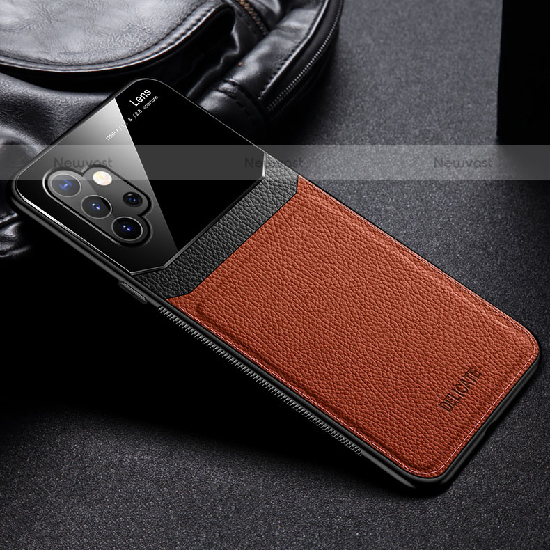 Soft Silicone Gel Leather Snap On Case Cover with Magnetic FL1 for Samsung Galaxy M32 5G