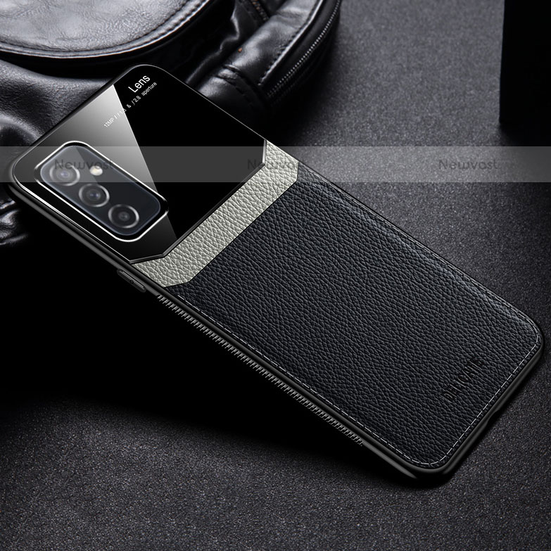 Soft Silicone Gel Leather Snap On Case Cover with Magnetic FL1 for Samsung Galaxy M52 5G