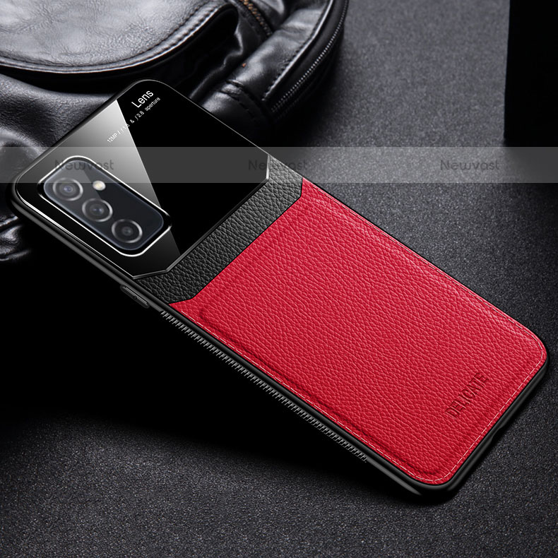 Soft Silicone Gel Leather Snap On Case Cover with Magnetic FL1 for Samsung Galaxy M52 5G
