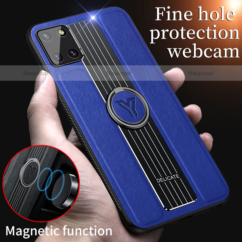 Soft Silicone Gel Leather Snap On Case Cover with Magnetic FL1 for Samsung Galaxy Note 10 Lite