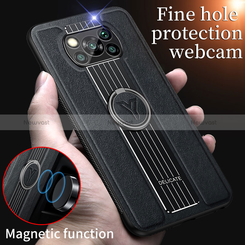 Soft Silicone Gel Leather Snap On Case Cover with Magnetic FL1 for Xiaomi Poco X3 NFC