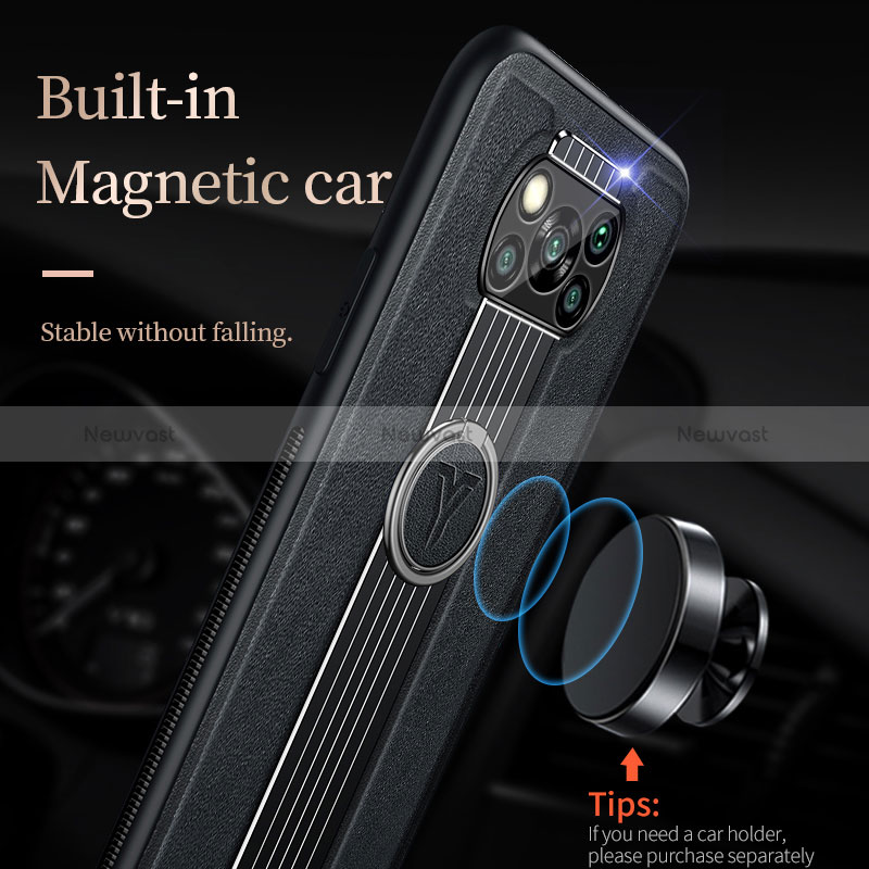 Soft Silicone Gel Leather Snap On Case Cover with Magnetic FL1 for Xiaomi Poco X3 NFC