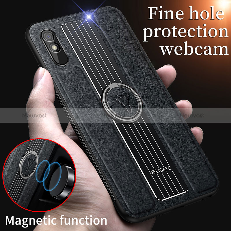 Soft Silicone Gel Leather Snap On Case Cover with Magnetic FL1 for Xiaomi Redmi 9i
