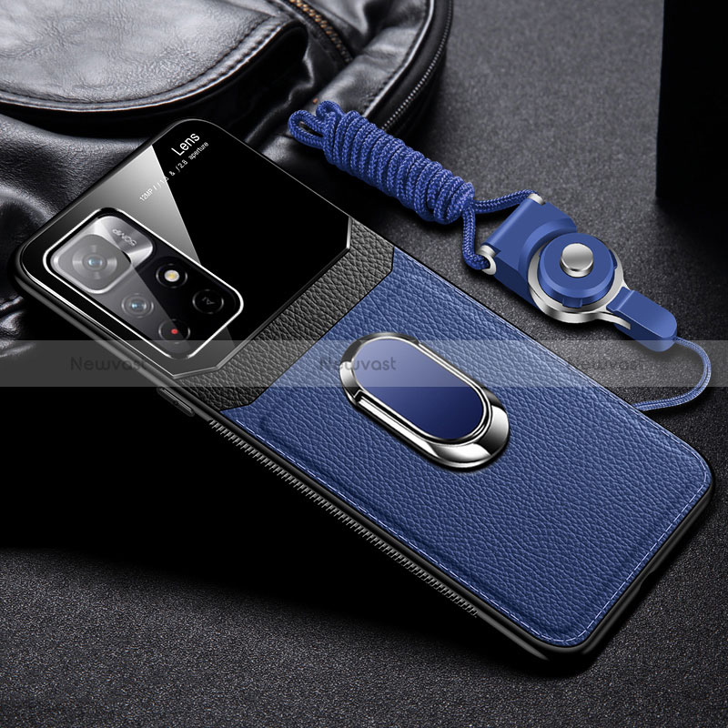 Soft Silicone Gel Leather Snap On Case Cover with Magnetic FL2 for Xiaomi Redmi Note 11S 5G