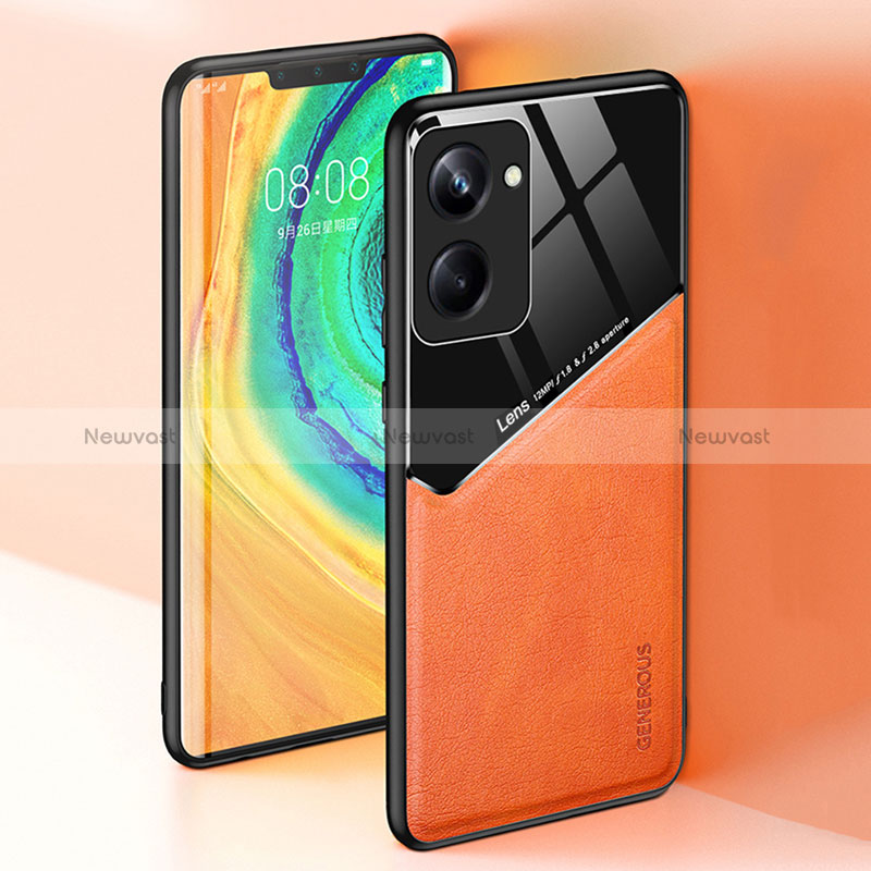 Soft Silicone Gel Leather Snap On Case Cover with Magnetic for Realme 10 Pro 5G