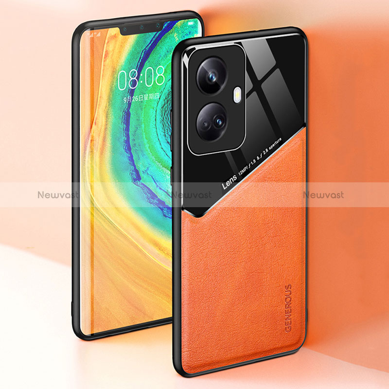 Soft Silicone Gel Leather Snap On Case Cover with Magnetic for Realme 10 Pro+ Plus 5G