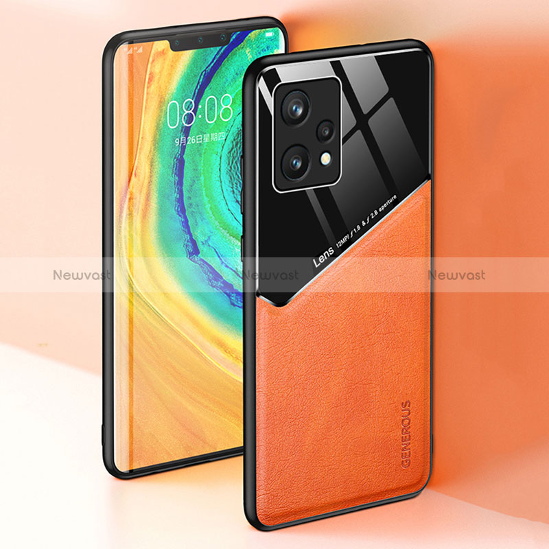 Soft Silicone Gel Leather Snap On Case Cover with Magnetic for Realme 9 Pro+ Plus 5G