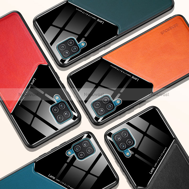 Soft Silicone Gel Leather Snap On Case Cover with Magnetic for Samsung Galaxy M12