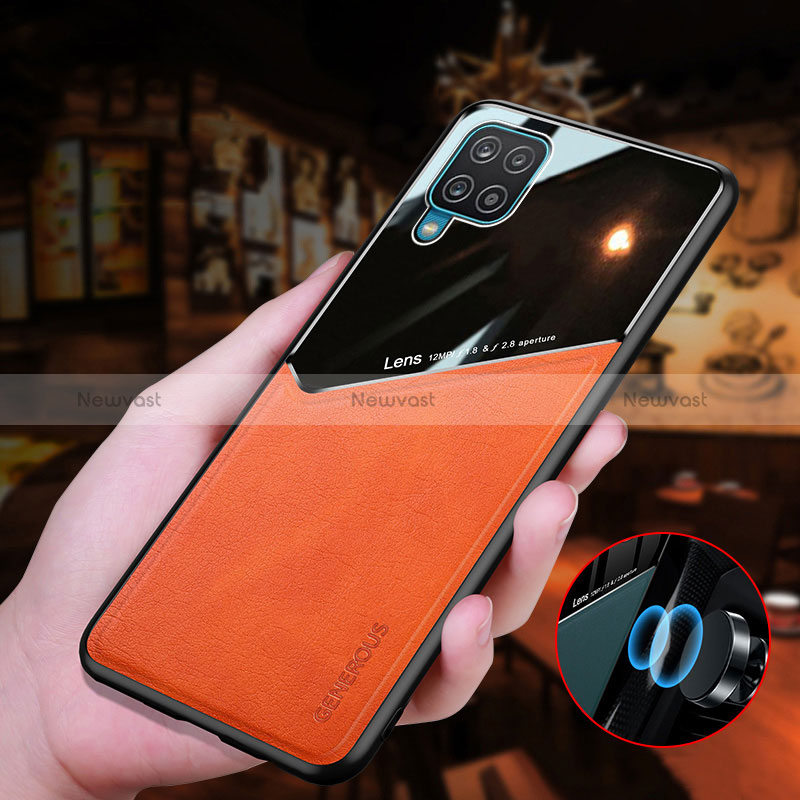 Soft Silicone Gel Leather Snap On Case Cover with Magnetic for Samsung Galaxy M12