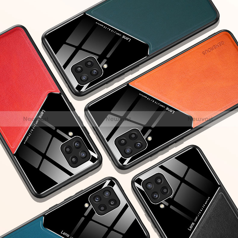 Soft Silicone Gel Leather Snap On Case Cover with Magnetic for Samsung Galaxy M32 4G