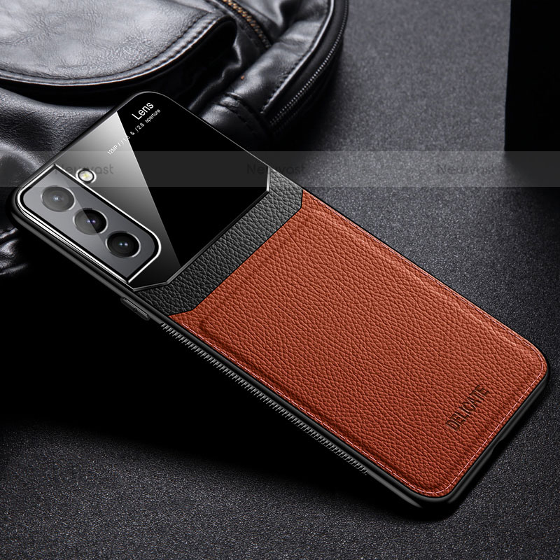 Soft Silicone Gel Leather Snap On Case Cover with Magnetic for Samsung Galaxy S21 FE 5G