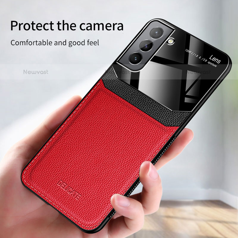 Soft Silicone Gel Leather Snap On Case Cover with Magnetic for Samsung Galaxy S23 Plus 5G