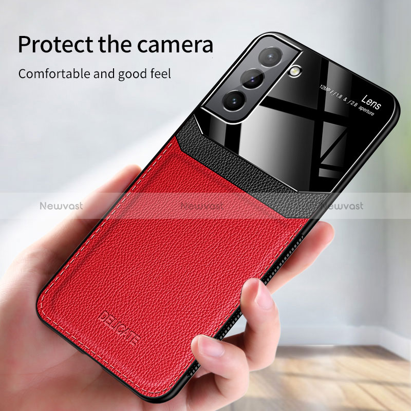 Soft Silicone Gel Leather Snap On Case Cover with Magnetic for Samsung Galaxy S24 Plus 5G