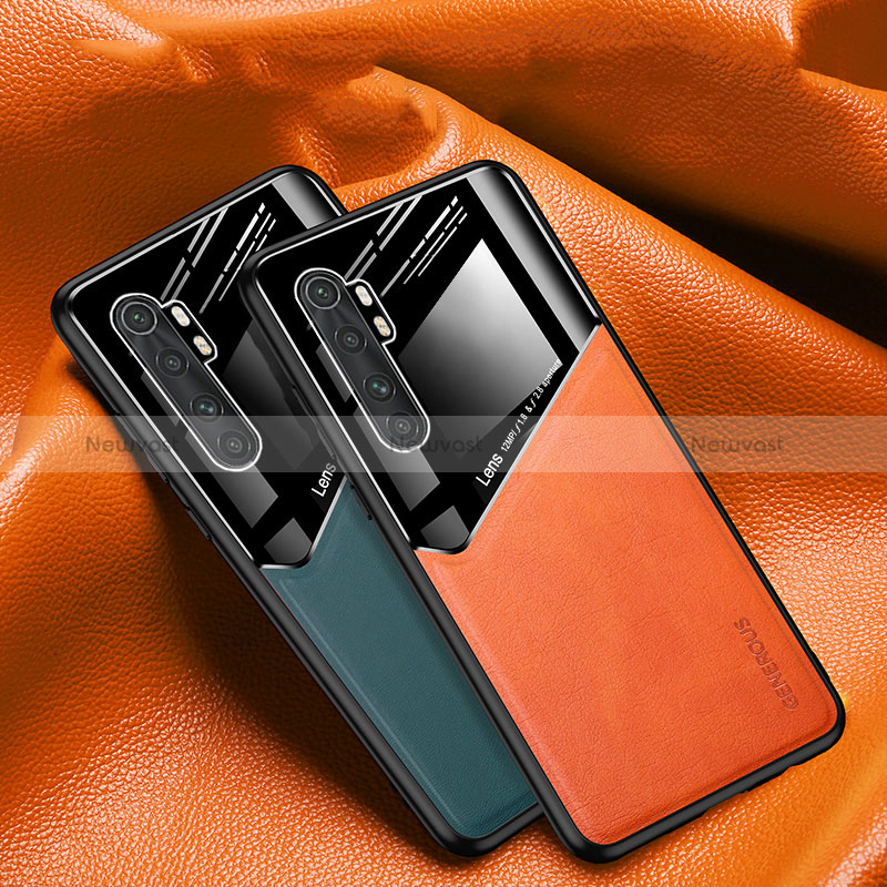 Soft Silicone Gel Leather Snap On Case Cover with Magnetic for Xiaomi Mi Note 10 Lite