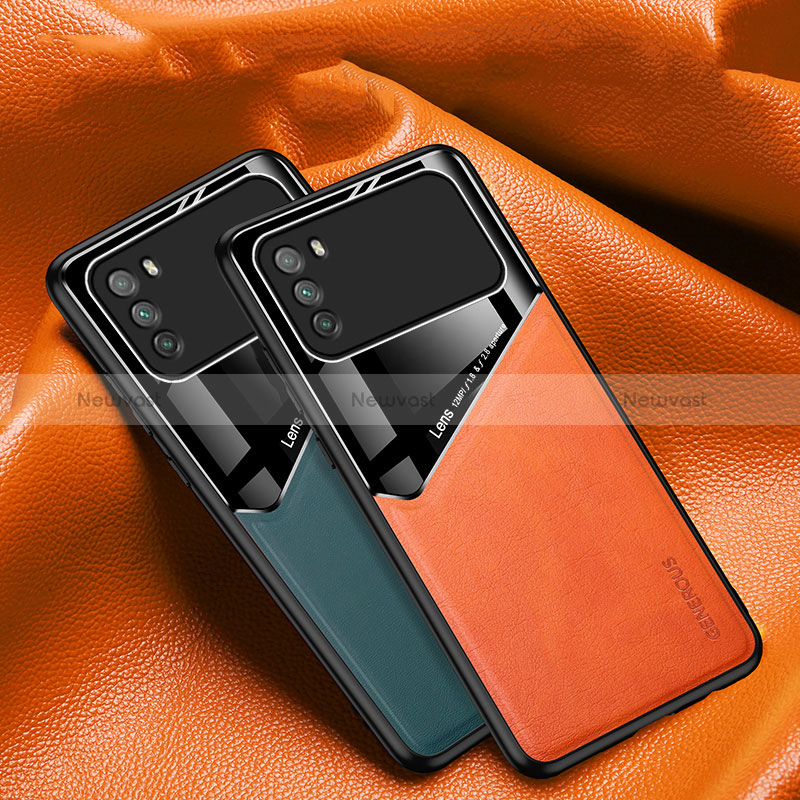 Soft Silicone Gel Leather Snap On Case Cover with Magnetic for Xiaomi Poco M3