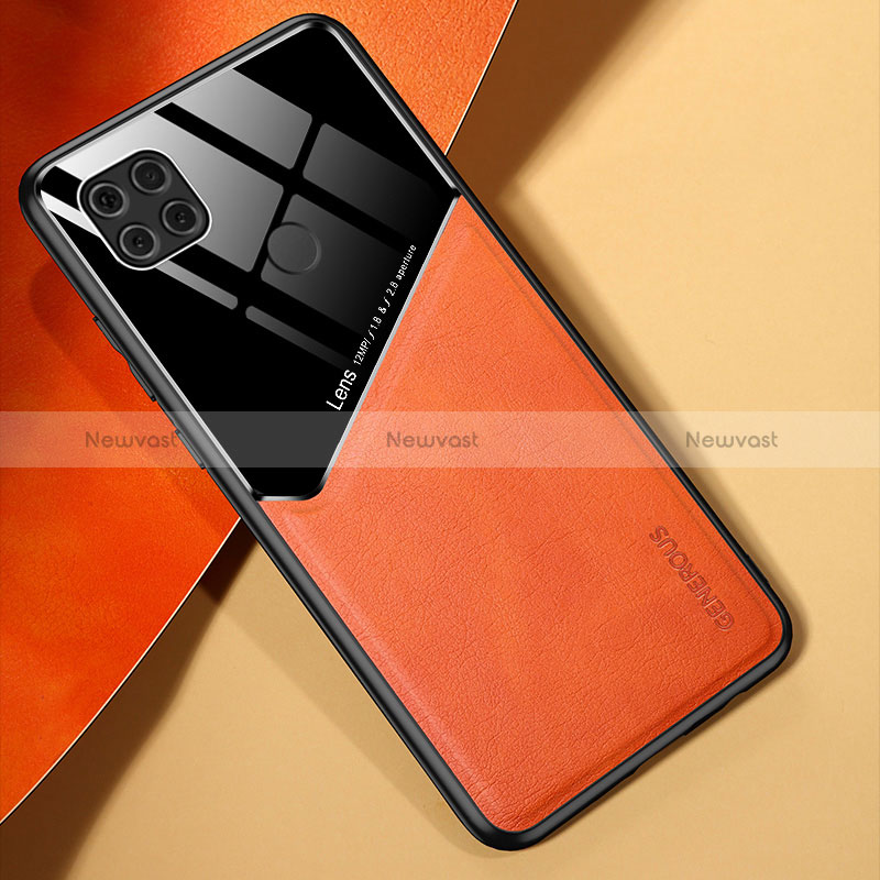 Soft Silicone Gel Leather Snap On Case Cover with Magnetic for Xiaomi Redmi 9 India