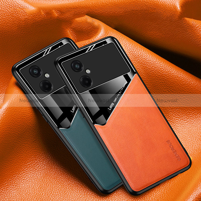 Soft Silicone Gel Leather Snap On Case Cover with Magnetic for Xiaomi Redmi Note 11R 5G