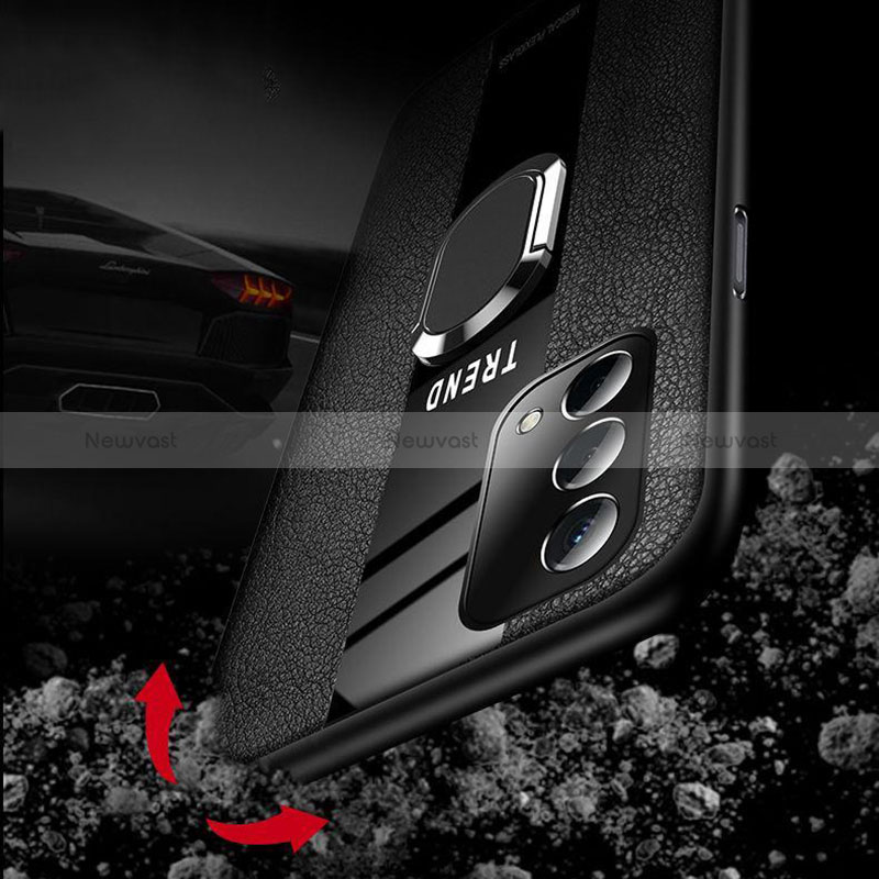 Soft Silicone Gel Leather Snap On Case Cover with Magnetic S01 for Oppo A74 5G