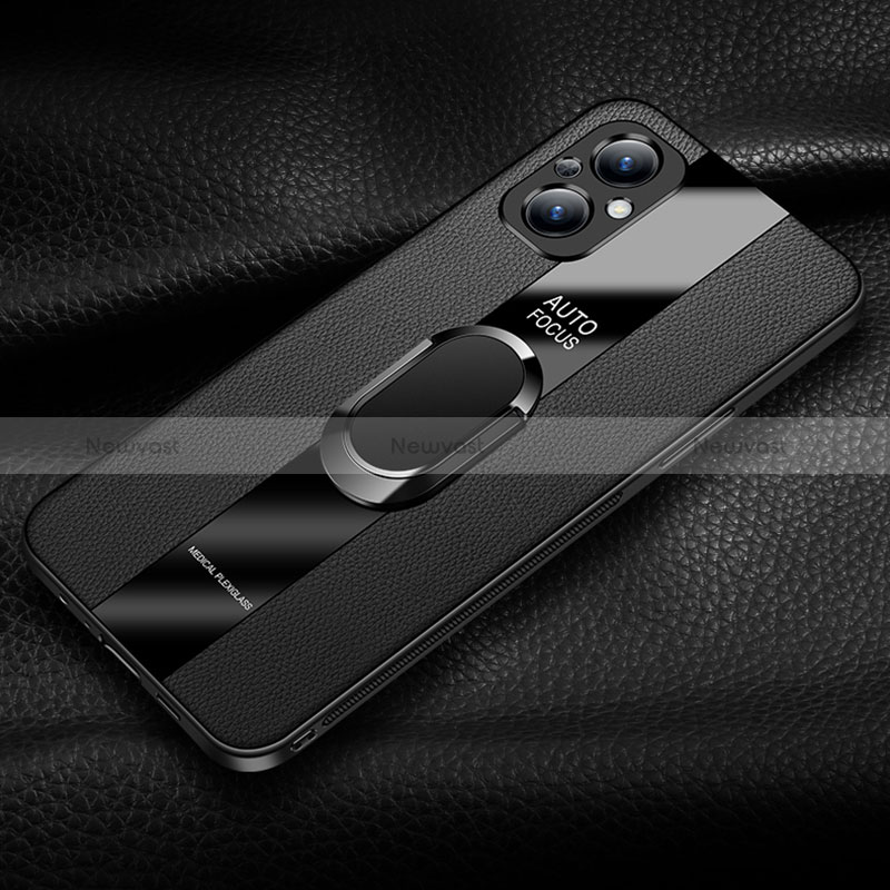 Soft Silicone Gel Leather Snap On Case Cover with Magnetic S01 for Oppo A96 5G