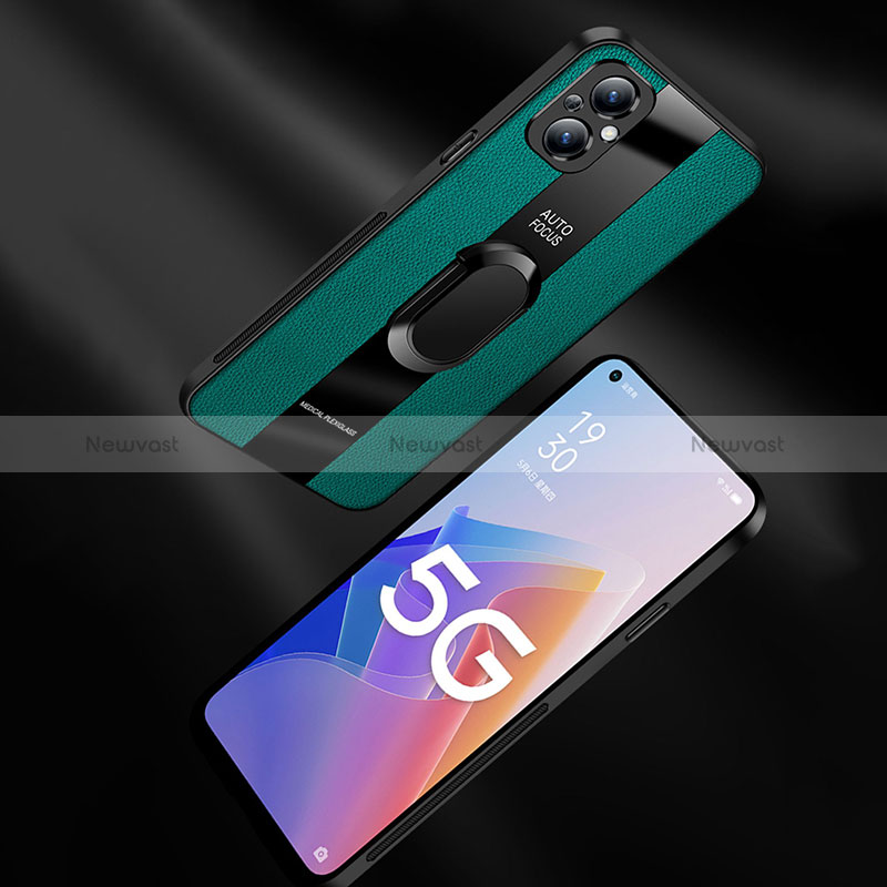 Soft Silicone Gel Leather Snap On Case Cover with Magnetic S01 for Oppo Reno7 Lite 5G