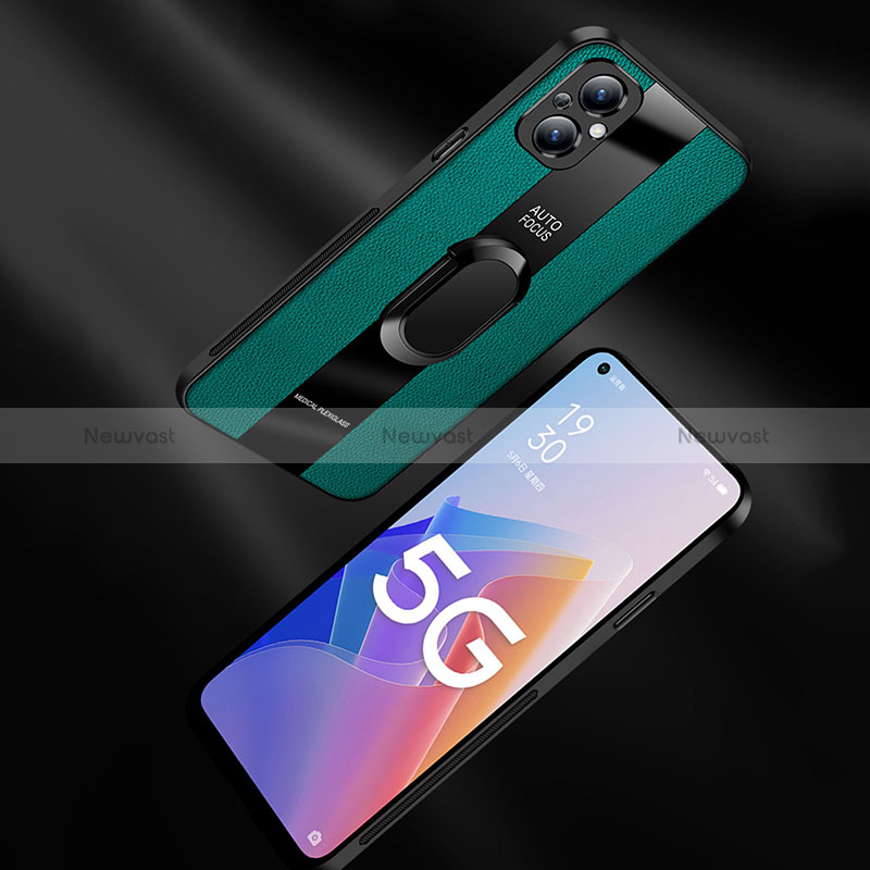 Soft Silicone Gel Leather Snap On Case Cover with Magnetic S01 for Oppo Reno8 Lite 5G