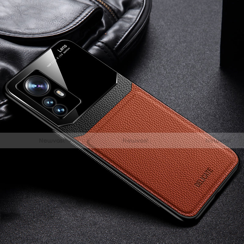 Soft Silicone Gel Leather Snap On Case Cover with Magnetic S01 for Xiaomi Mi 12 5G