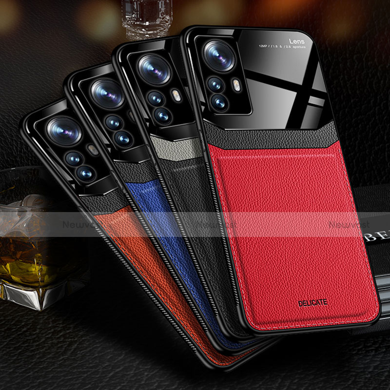 Soft Silicone Gel Leather Snap On Case Cover with Magnetic S01 for Xiaomi Mi 12 5G