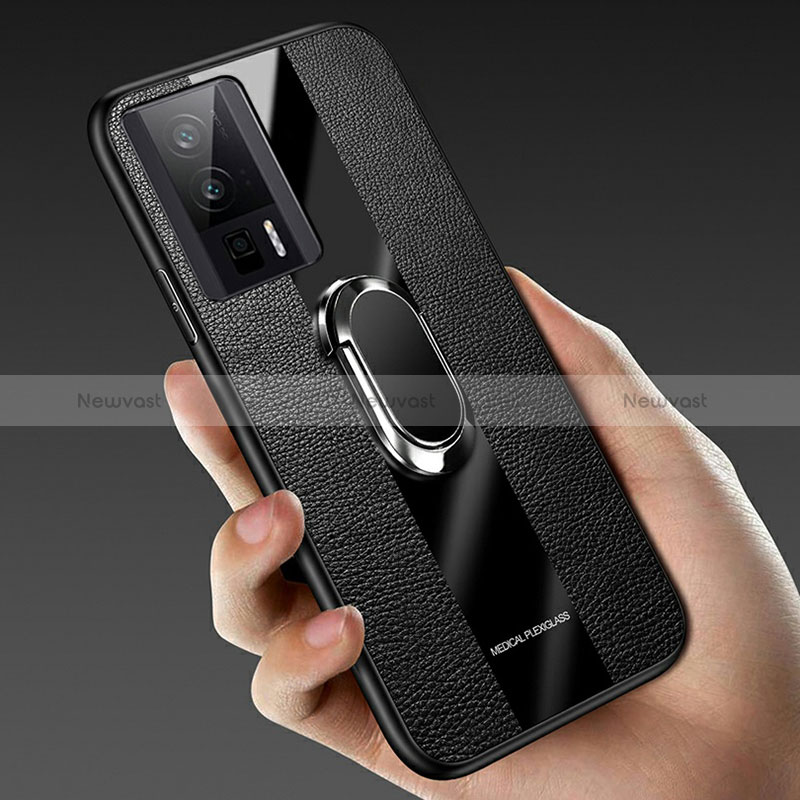 Soft Silicone Gel Leather Snap On Case Cover with Magnetic S01 for Xiaomi Poco F5 Pro 5G