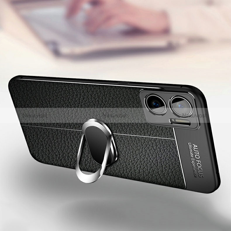 Soft Silicone Gel Leather Snap On Case Cover with Magnetic S01 for Xiaomi Redmi Note 11E 5G