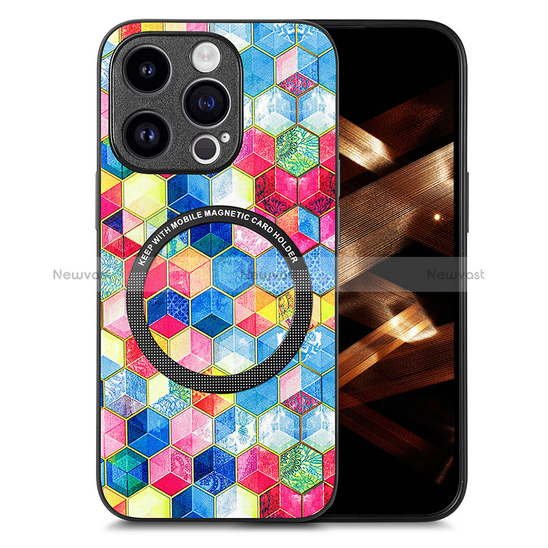 Soft Silicone Gel Leather Snap On Case Cover with Magnetic S01D for Apple iPhone 13 Pro