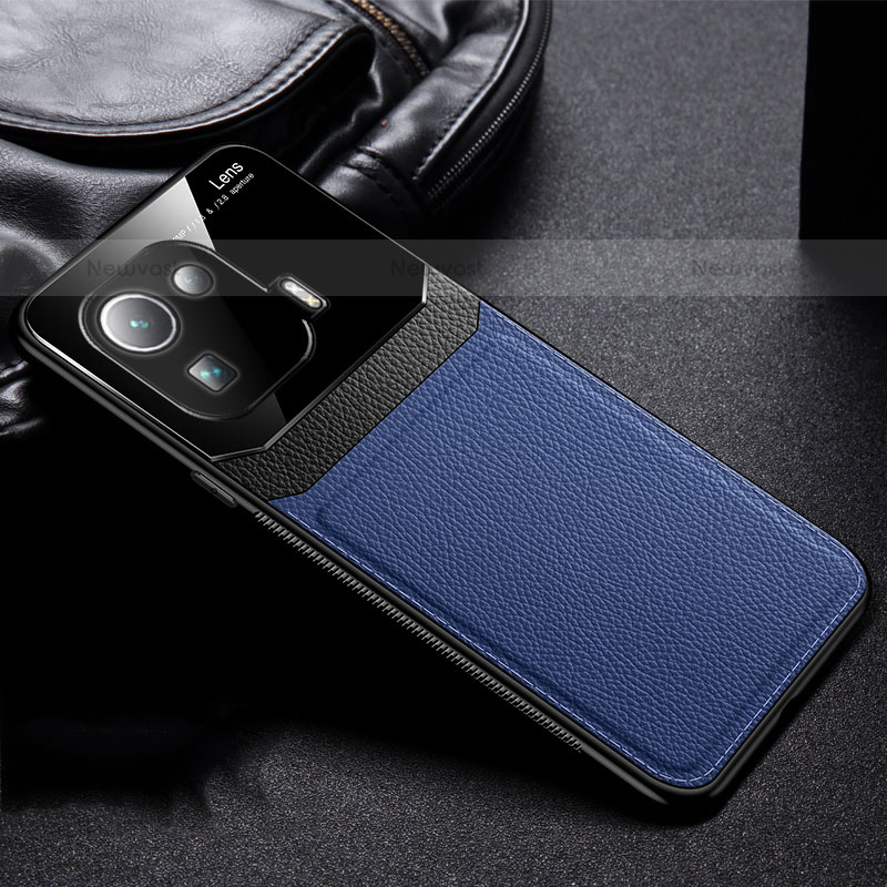 Soft Silicone Gel Leather Snap On Case Cover with Magnetic S02 for Xiaomi Mi 11 Pro 5G