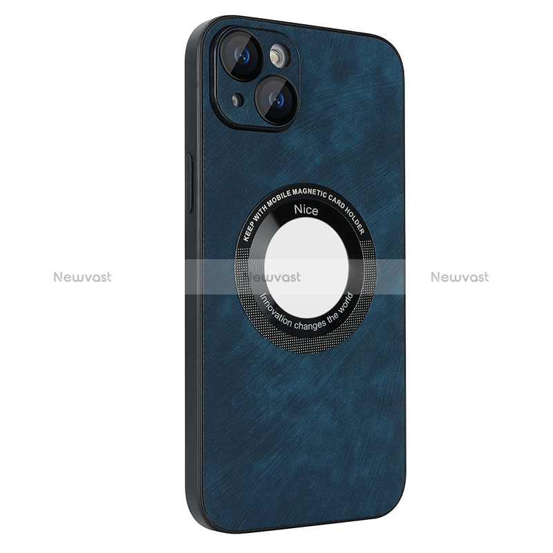 Soft Silicone Gel Leather Snap On Case Cover with Magnetic S07D for Apple iPhone 13