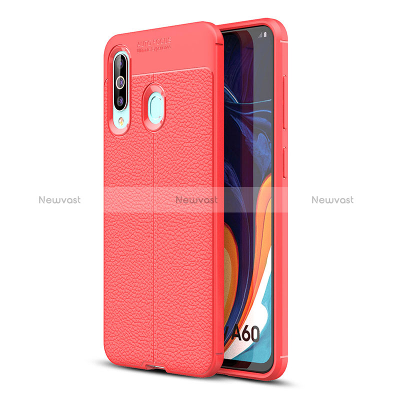 Soft Silicone Gel Leather Snap On Case Cover WL1 for Samsung Galaxy A60