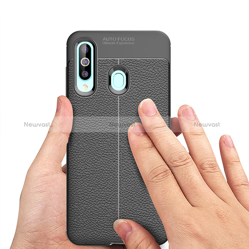 Soft Silicone Gel Leather Snap On Case Cover WL1 for Samsung Galaxy A60