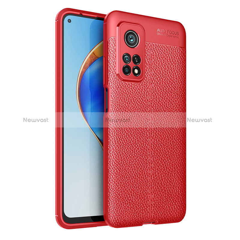 Soft Silicone Gel Leather Snap On Case Cover WL1 for Xiaomi Mi 10T Pro 5G Red