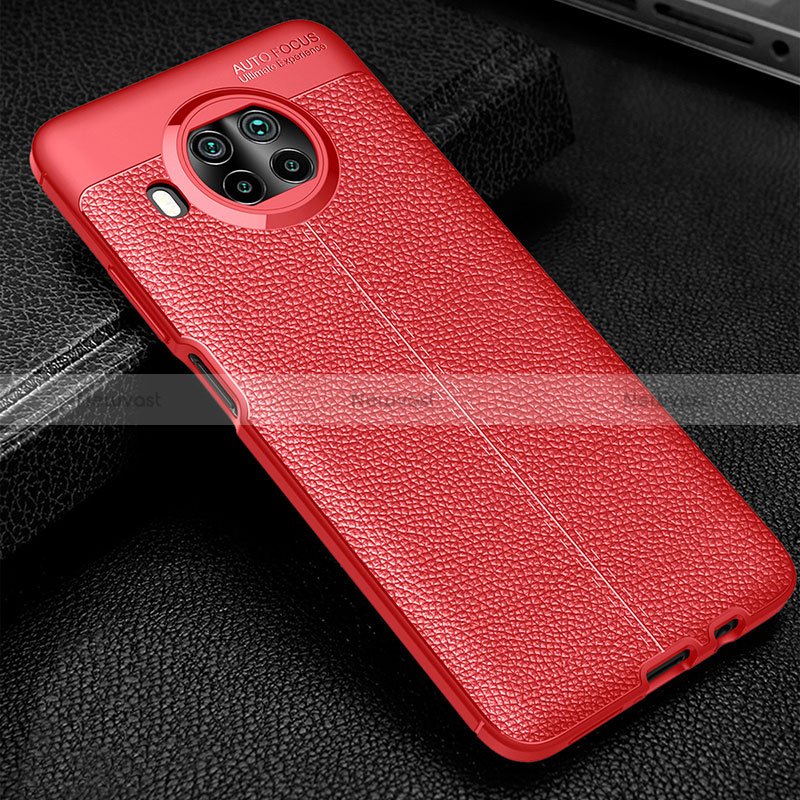 Soft Silicone Gel Leather Snap On Case Cover WL2 for Xiaomi Mi 10T Lite 5G Red