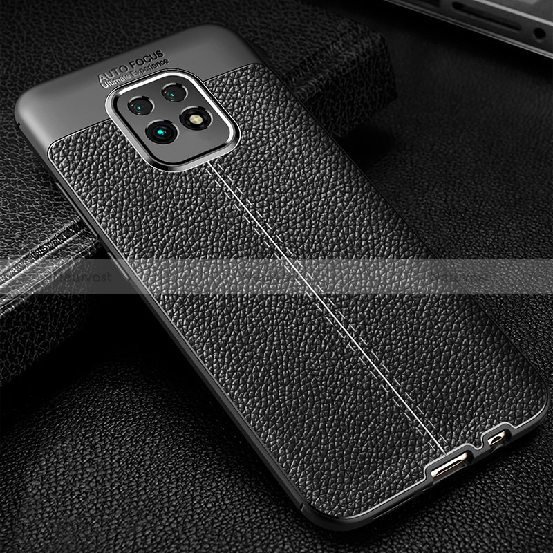 Soft Silicone Gel Leather Snap On Case Cover WL2 for Xiaomi Redmi 10X Pro 5G Black