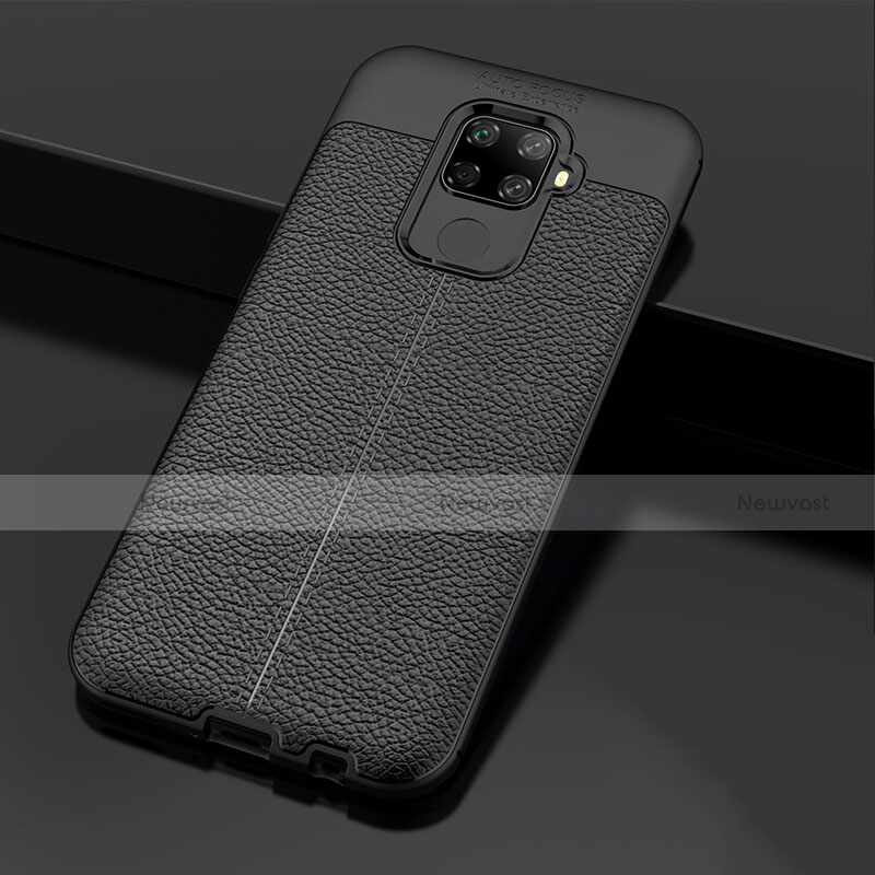 Soft Silicone Gel Leather Snap On Case Cover Z01 for Huawei Mate 30 Lite Black