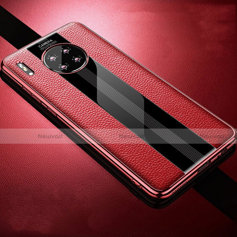 Soft Silicone Gel Leather Snap On Case Cover Z01 for Huawei Mate 30E Pro 5G Red