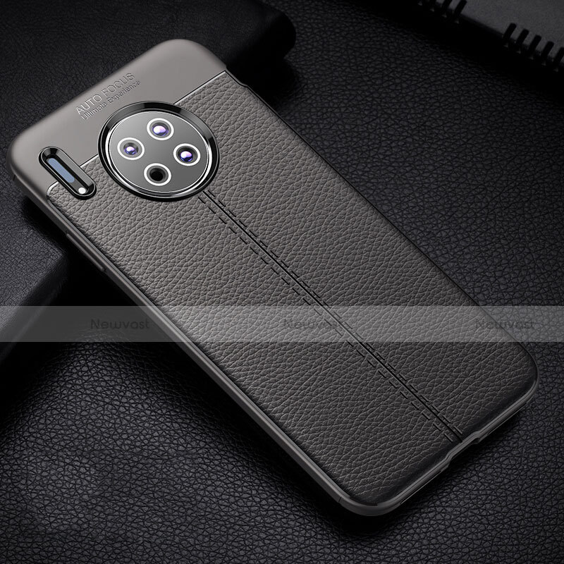 Soft Silicone Gel Leather Snap On Case Cover Z03 for Huawei Mate 30 Dark Gray