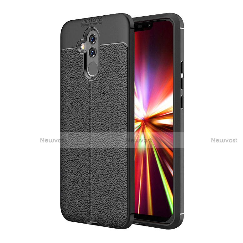 Soft Silicone Gel Leather Snap On Case Q01 for Huawei Mate 20 Lite Black